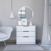Kaia 3 Drawers Dresser; Superior Top -White - as Pic