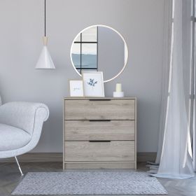 Kaia 3 Drawers Dresser; Superior Top -Light Gray - as Pic