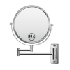 8-inch Wall Mounted Makeup Vanity Mirror; 1X / 10X Magnification Mirror; 360Â¬âˆž Swivel with Extension Arm (Chrome Finish) - as Pic