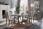 Zumala Dining Table; Marble &amp; Weathered Oak Finish 73260 - as Pic