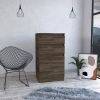 Kamelot Dresser With Jewelry Box; Single Door Cabinet; Mirror; Two Drawers -Dark Walnut - as Pic