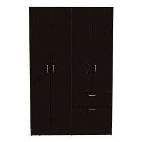 Habana Armoire; Two Cabinets; One Drawers; One Hidden Drawer Shoes - Black / White