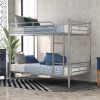 Twin Over Twin Metal Bunk Bed - Silver