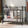Twin Over Twin Metal Bunk Bed - Black
