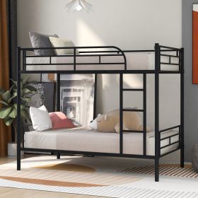 Twin Over Twin Metal Bunk Bed - Black