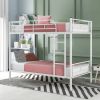 Twin Over Twin Metal Bunk Bed - White