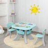 Kids Activity Table and Chair Set Play Furniture with Storage - Blue