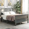 Wood Platform Bed with Headboard and Footboard - Gray
