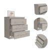 Calvetta 3-Drawer Dresser Light Grey - as Pic