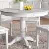 5 Pieces Dining Table and Chairs Set for 4 Persons; Kitchen Room Solid Wood Table with 4 Chairs - pic