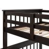 Stairway Twin-Over-Full Bunk Bed with Storage and Guard Rail for Bedroom - Espresso