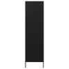 vidaXL Wardrobe Black 35.4"x19.7"x70.9" Steel - Black