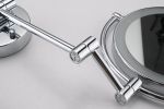 8 Inch LED Wall Mount Two-Sided Magnifying Makeup Vanity Mirror  Extension Finish 1X/3X Magnification Plug 360 Degree Rotation Waterproof Button Shavi