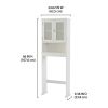 White 24.62 in. W Bathroom Space Saver;  3 Tiers;  Over the Toilet Storage Cabinet - White
