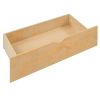 Full Size House Platform Bed with Two Drawers; Headboard and Footboard; Roof Design - Natural