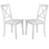 5 Pieces Dining Table and Chairs Set for 4 Persons; Kitchen Room Solid Wood Table with 4 Chairs - pic