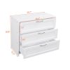 Low Twin Size Loft Bed with Cabinets;  Shelves and Slide - White
