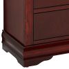 Traditional Style Wooden Dresser with Six Drawers; Cherry Brown - as Pic
