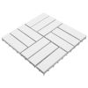 vidaXL Decking Tiles 10 pcs White 11.8"x11.8" Solid Acacia Wood - White