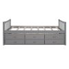 Daybed with Trundle and Drawers;  Twin Size - Gray