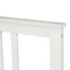 Wood Platform Bed with Headboard and Footboard - White