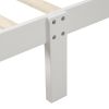 Wood Platform Bed Twin Bed Frame Panel Bed Mattress Foundation Sleigh Bed with Headboard/Footboard/Wood Slat Support - White