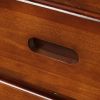 Twin Size Platform Storage Bed Solid Wood Bed with 6 Drawers - Walnut