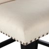 5 Piece Counter Height Faux Marble Modern Dining Set with Matching Chairs and Marble Veneer for Home - Beige