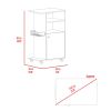 Napenthe 1-Shelf Kitchen Cart with Caster Black Wengue - as Pic