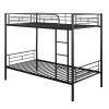 Twin Over Twin Metal Bunk Bed - Black