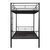 Twin Over Twin Metal Bunk Bed - Black