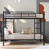 Twin Over Twin Metal Bunk Bed - Black