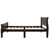 Wood Platform Bed Twin Bed Frame Mattress Foundation Sleigh Bed with Headboard/Footboard/Wood Slat Support - Espresso
