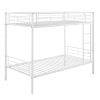 Twin Over Twin Metal Bunk Bed - White