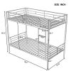 Twin Over Twin Metal Bunk Bed - Silver