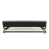 Faux Leather Upholstered Platform Bed Frame; Curve Design; Wood Slat Support; No Box Spring Needed; Easy Assemble; King Size; Gray - Gray