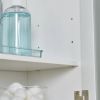 White 24.62 in. W Bathroom Space Saver;  3 Tiers;  Over the Toilet Storage Cabinet - White