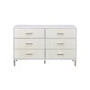 Myles Dresser; White; Champagne &amp; Gold Finish AC00960 - as Pic