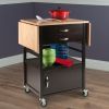 Bellini Drop Leaf Kitchen Cart; Coffee and Natural - 23343