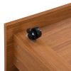 Queen Size Metal Platform Bed Frame with Four Drawers; Sockets and USB Ports ; Slat Support No Box Spring Needed - Black