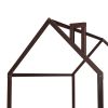(Slats are not included) Full Size Wood Bed House Bed Frame with Fence;  for Kids;  Teens;  Girls;  Boys - Espresso