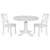5 Pieces Dining Table and Chairs Set for 4 Persons; Kitchen Room Solid Wood Table with 4 Chairs - pic