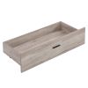 Full Size Metal Platform Bed Frame with  Two Drawers; Sockets and USB Ports ; Slat Support No Box Spring Needed - White