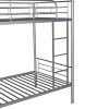Twin Over Twin Metal Bunk Bed - Silver