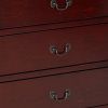 Traditional Style Wooden Dresser with Six Drawers; Cherry Brown - as Pic