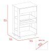 Verona Kitchen Cart; Three Shelves; Four Casters -White / Dark Walnut - as Pic