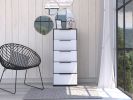 Cannon 5-Drawer Rectangle Dresser White - as Pic