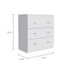 Calvetta 3-Drawer Dresser White - as Pic