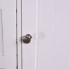 White Bathroom Storage Cabinet; Floor Cabinet with Adjustable Shelf and Drawers - White
