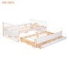Full size Daybed with Twin size Trundle and Drawers;  Full Size - White